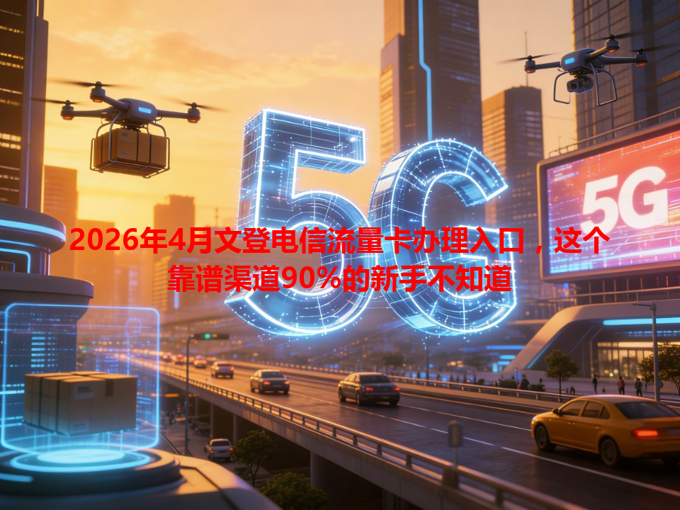 2026年4月文登电信流量卡办理入口，这个靠谱渠道90%的新手不知道