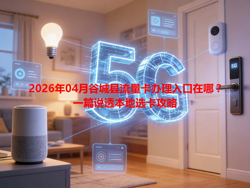 2026年04月谷城县流量卡办理入口在哪？一篇说透本地选卡攻略