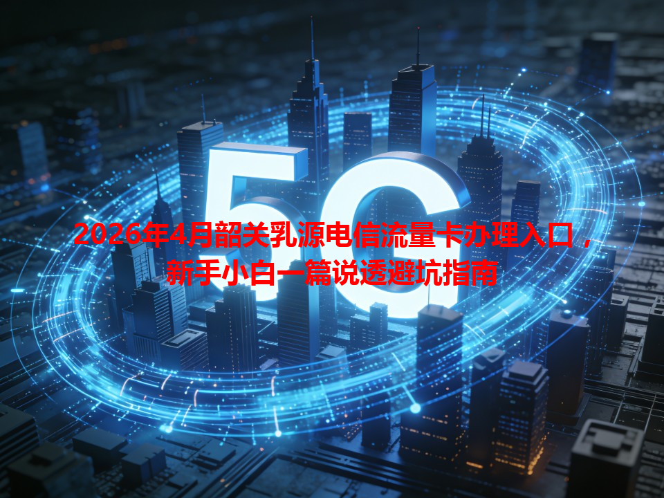 2026年4月韶关乳源电信流量卡办理入口，新手小白一篇说透避坑指南