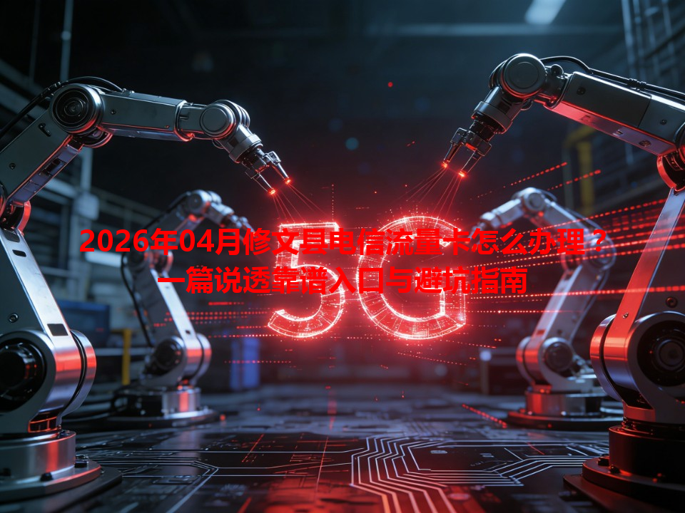 2026年04月修文县电信流量卡怎么办理？一篇说透靠谱入口与避坑指南