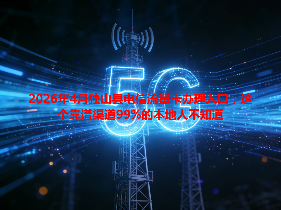 2026年4月独山县电信流量卡办理入口，这个靠谱渠道99%的本地人不知道