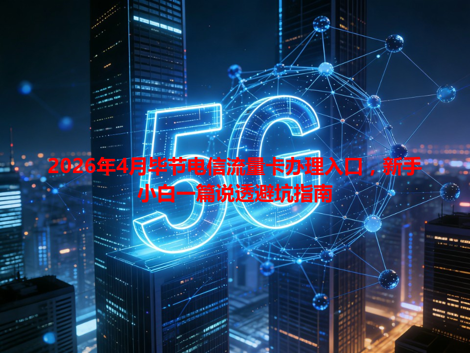 2026年4月毕节电信流量卡办理入口，新手小白一篇说透避坑指南