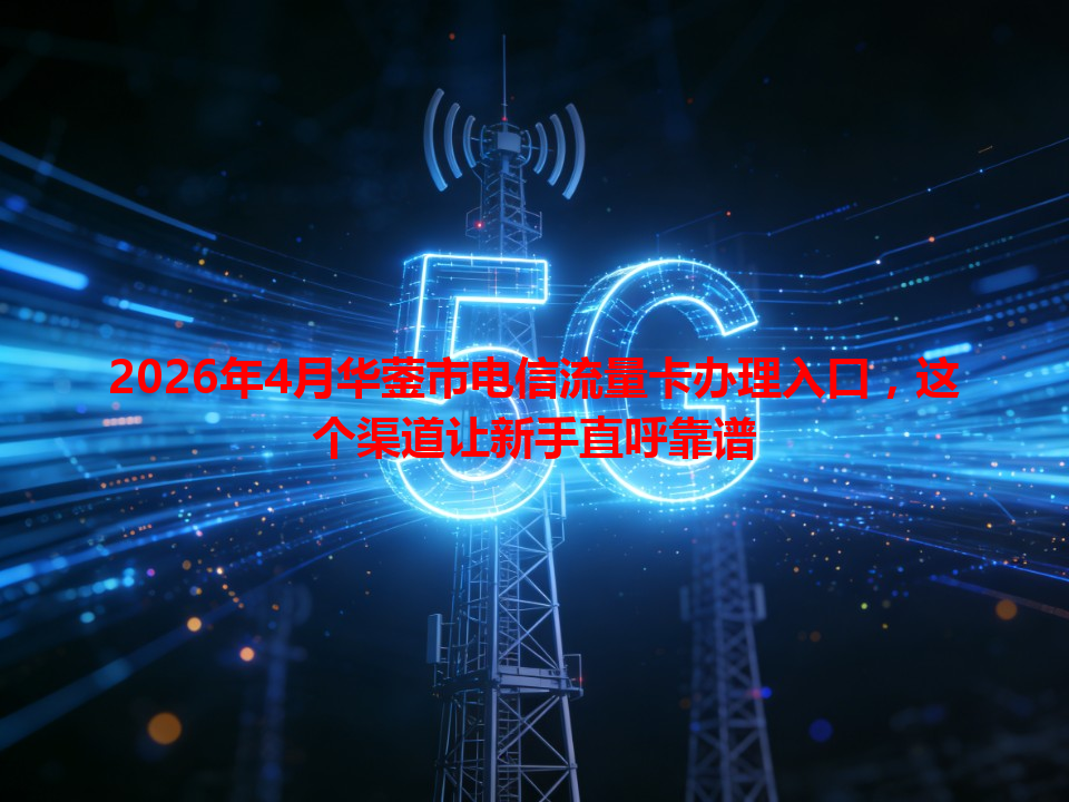 2026年4月华蓥市电信流量卡办理入口，这个渠道让新手直呼靠谱