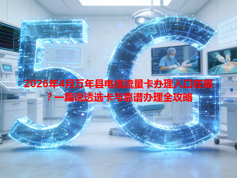 2026年4月万年县电信流量卡办理入口在哪？一篇说透选卡与靠谱办理全攻略