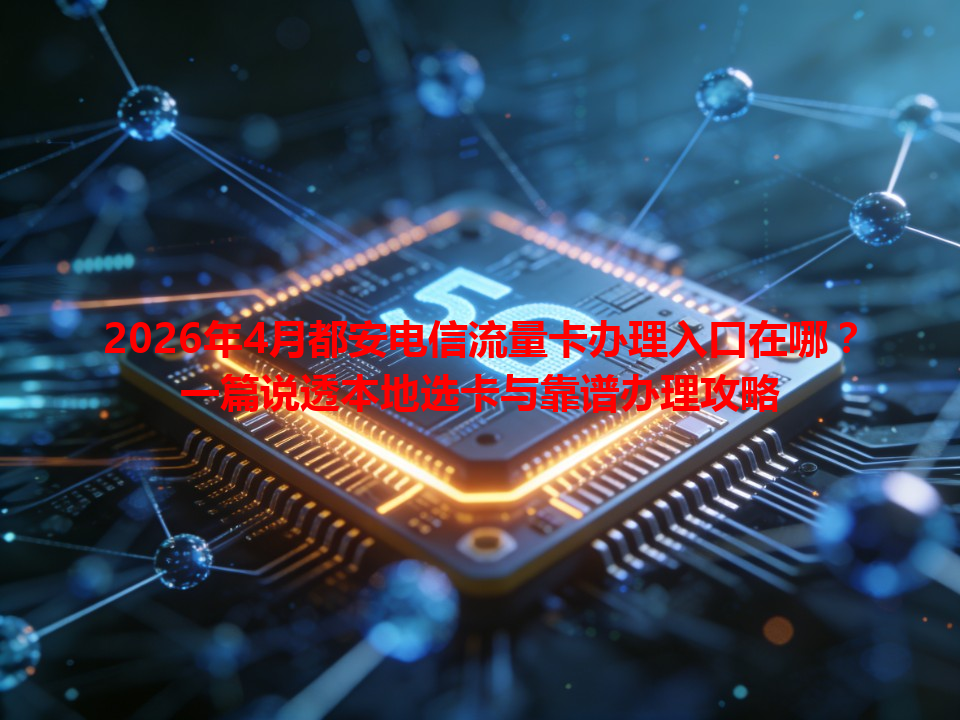 2026年4月都安电信流量卡办理入口在哪？一篇说透本地选卡与靠谱办理攻略