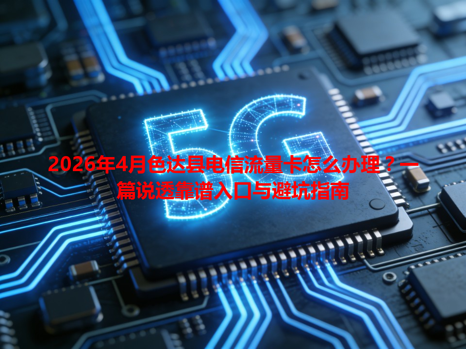 2026年4月色达县电信流量卡怎么办理？一篇说透靠谱入口与避坑指南