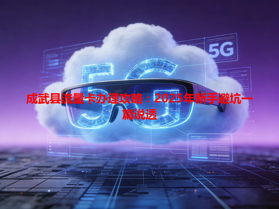 成武县流量卡办理攻略：2025年新手避坑一篇说透