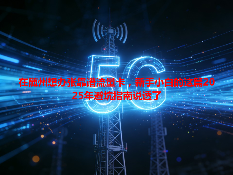 在随州想办张靠谱流量卡，新手小白的这篇2025年避坑指南说透了