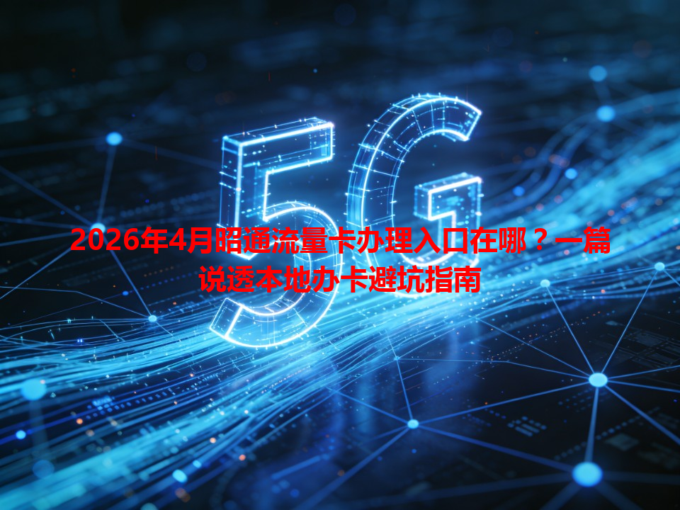 2026年4月昭通流量卡办理入口在哪？一篇说透本地办卡避坑指南