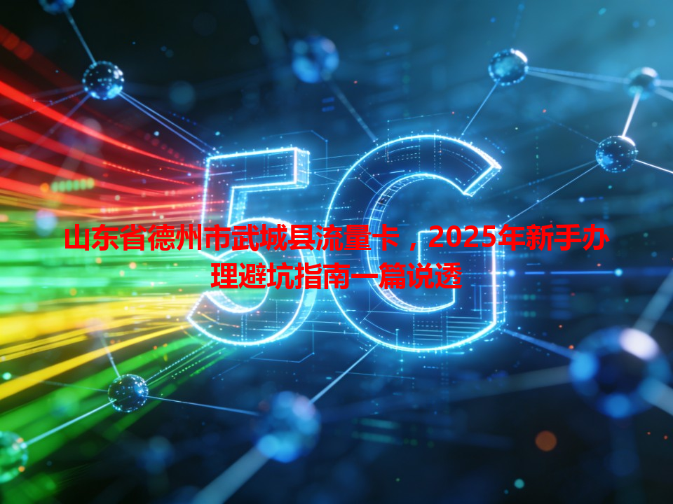 山东省德州市武城县流量卡，2025年新手办理避坑指南一篇说透