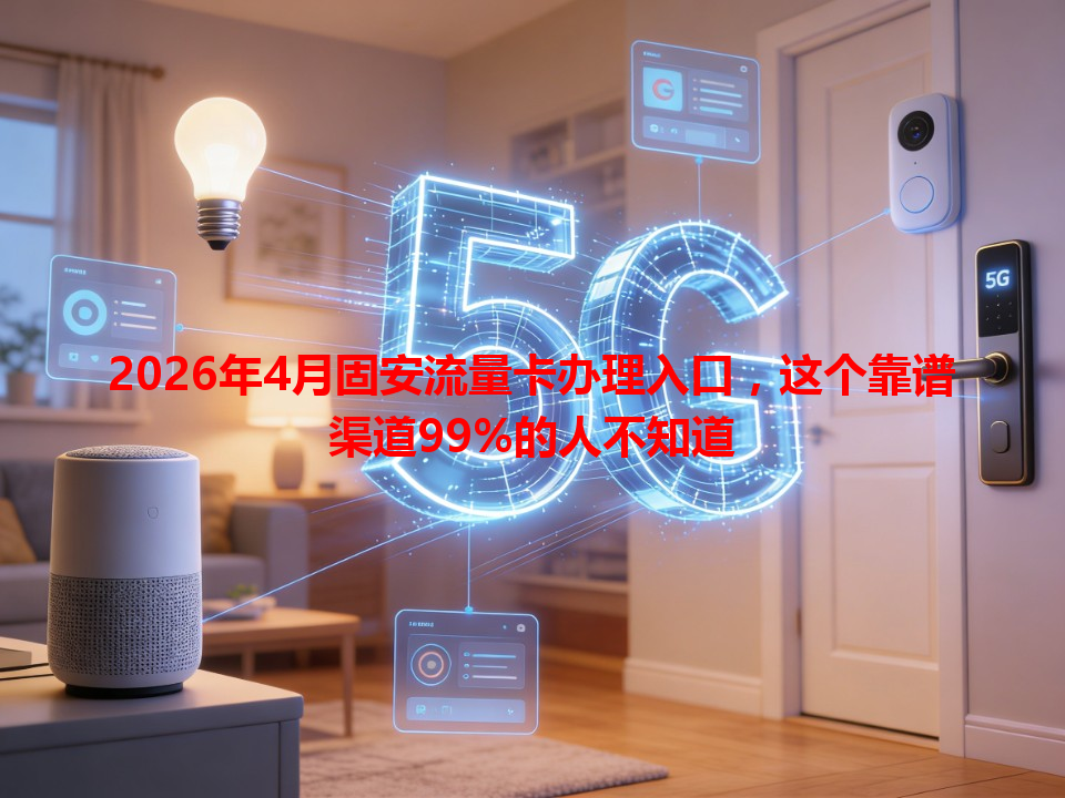 2026年4月固安流量卡办理入口，这个靠谱渠道99%的人不知道