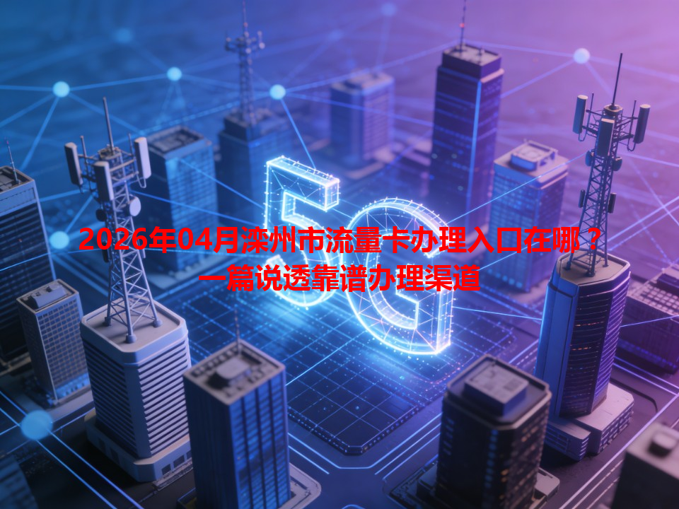 2026年04月滦州市流量卡办理入口在哪？一篇说透靠谱办理渠道