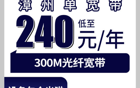 2026年10月2日福建省漳州龙海区广电300M单宽带怎么装？240元和456元两个档位怎么选