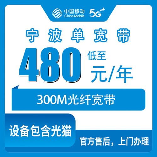 2026年10月29日浙江省宁波镇海区移动300M单宽带480包年怎么办？本地师傅上门安装流程和资费实谈